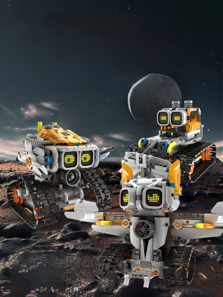 kit de construcție brainybot cu afișaj electronic 3-în-1 rc & app | im.master (8056)