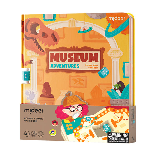 “AVENTURILE MUZEULUI” - carte de jocuri portabilă 6 în 1 Brainy Crafts