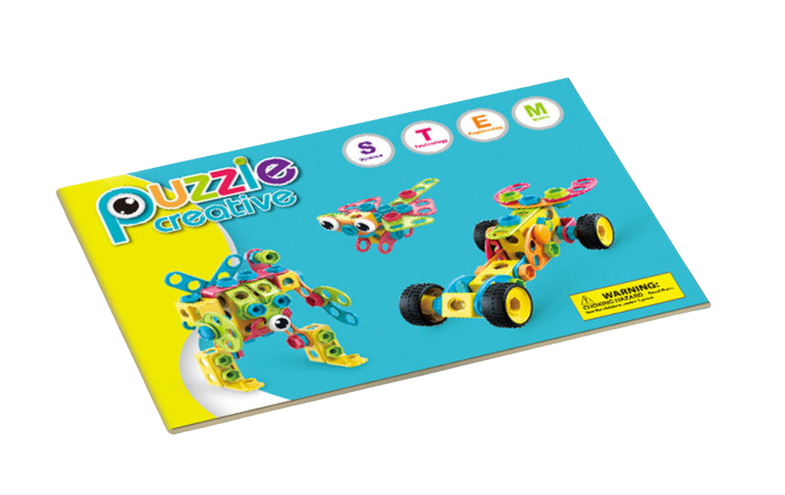 Set de construcție STEM cu 115 piese, jucărie educativă și interactivă cu șuruburi, pentru fete și băieți cu vârstă 3 ani + - Brainy Crafts