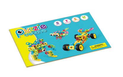 Set de construcție STEM cu 115 piese, jucărie educativă și interactivă cu șuruburi, pentru fete și băieți cu vârstă 3 ani + - Brainy Crafts