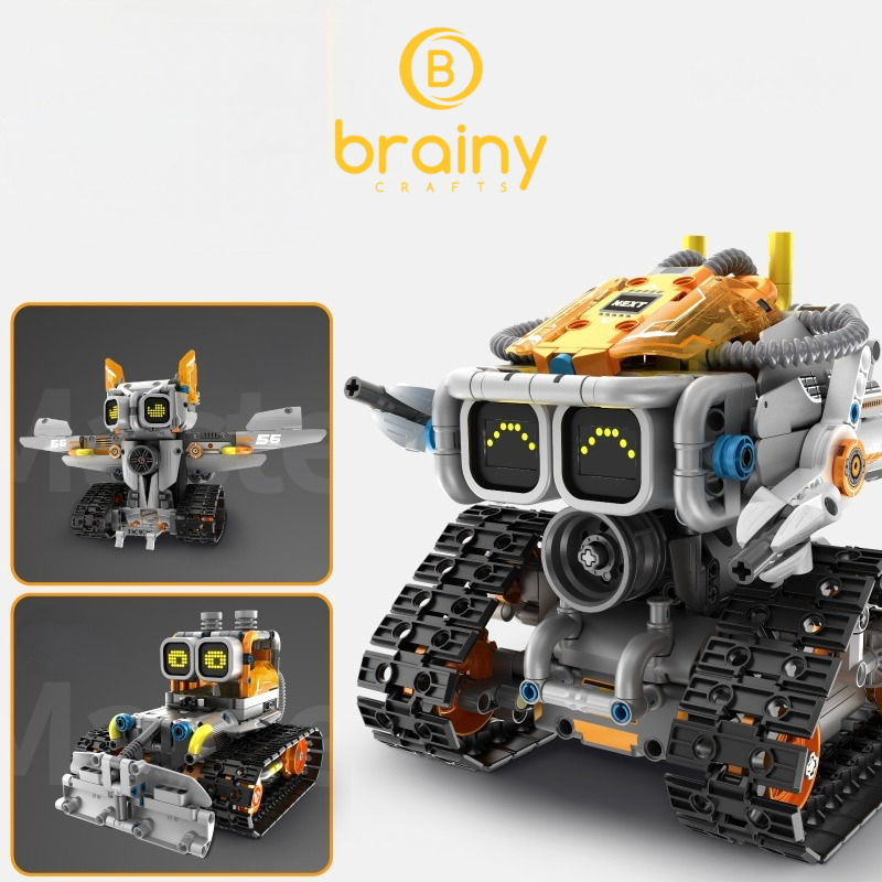 kit de construcție brainybot cu afișaj electronic 3-în-1 rc & app | im.master (8056)