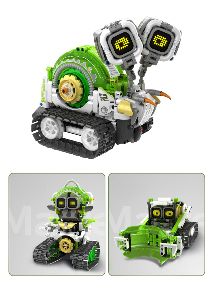 turbobot – kit de construcție 3-in-1 cu control rc și aplicație | 573 piese | acumulator reîncărcabil (8057)